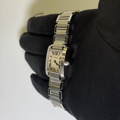 Cartier Tank 20mm Ivory Dial Watch Ref# W51008Q3