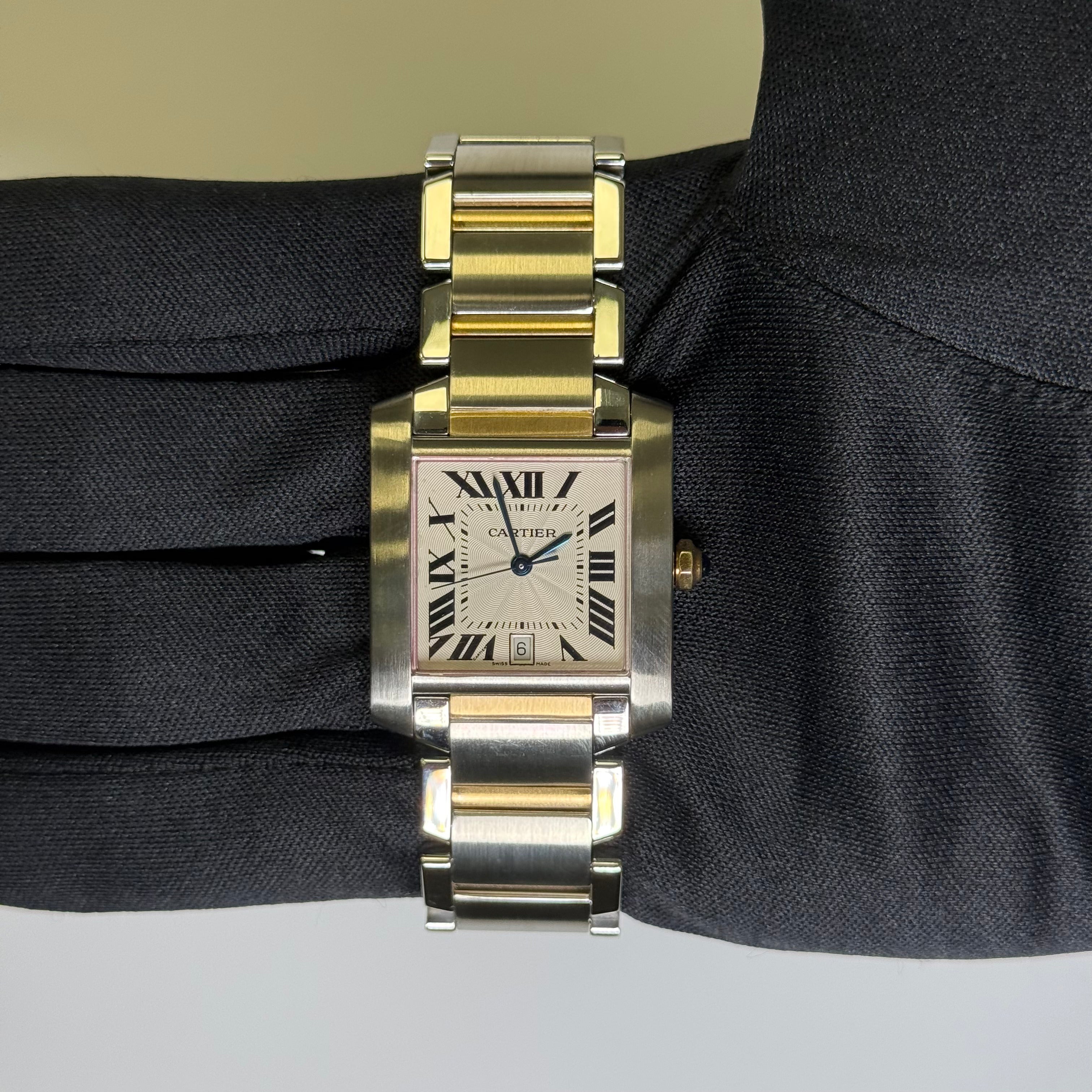 Cartier Tank Francaise 25mm Ivory Dial Ref# W51005Q4