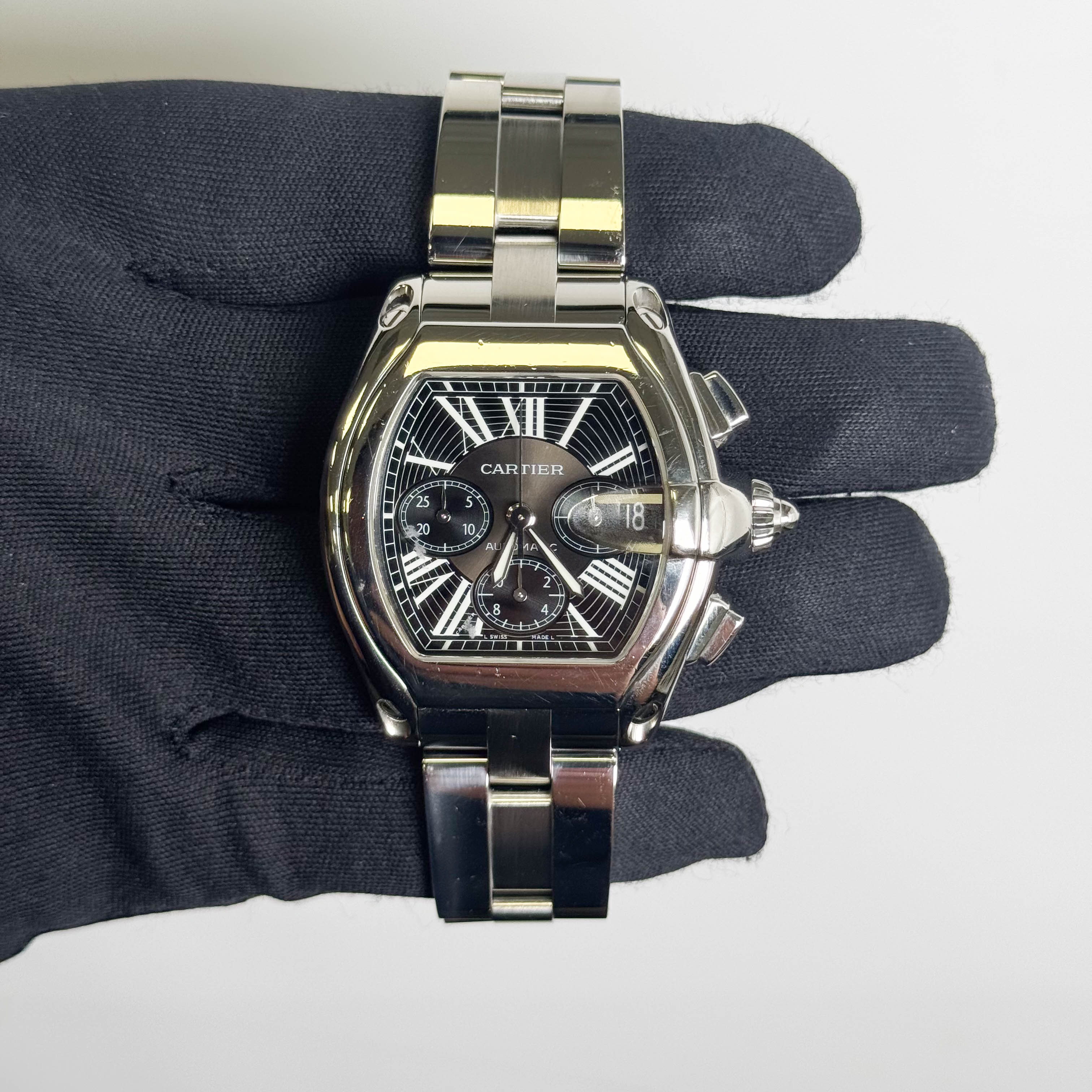 Cartier Roadster 43mm Black Dial Watch Ref# W62020X6 - Happy Jewelers Fine Jewelry Lifetime Warranty