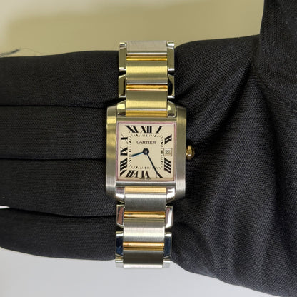 Cartier Tank 25mm White Dial Watch Ref# W51012Q4