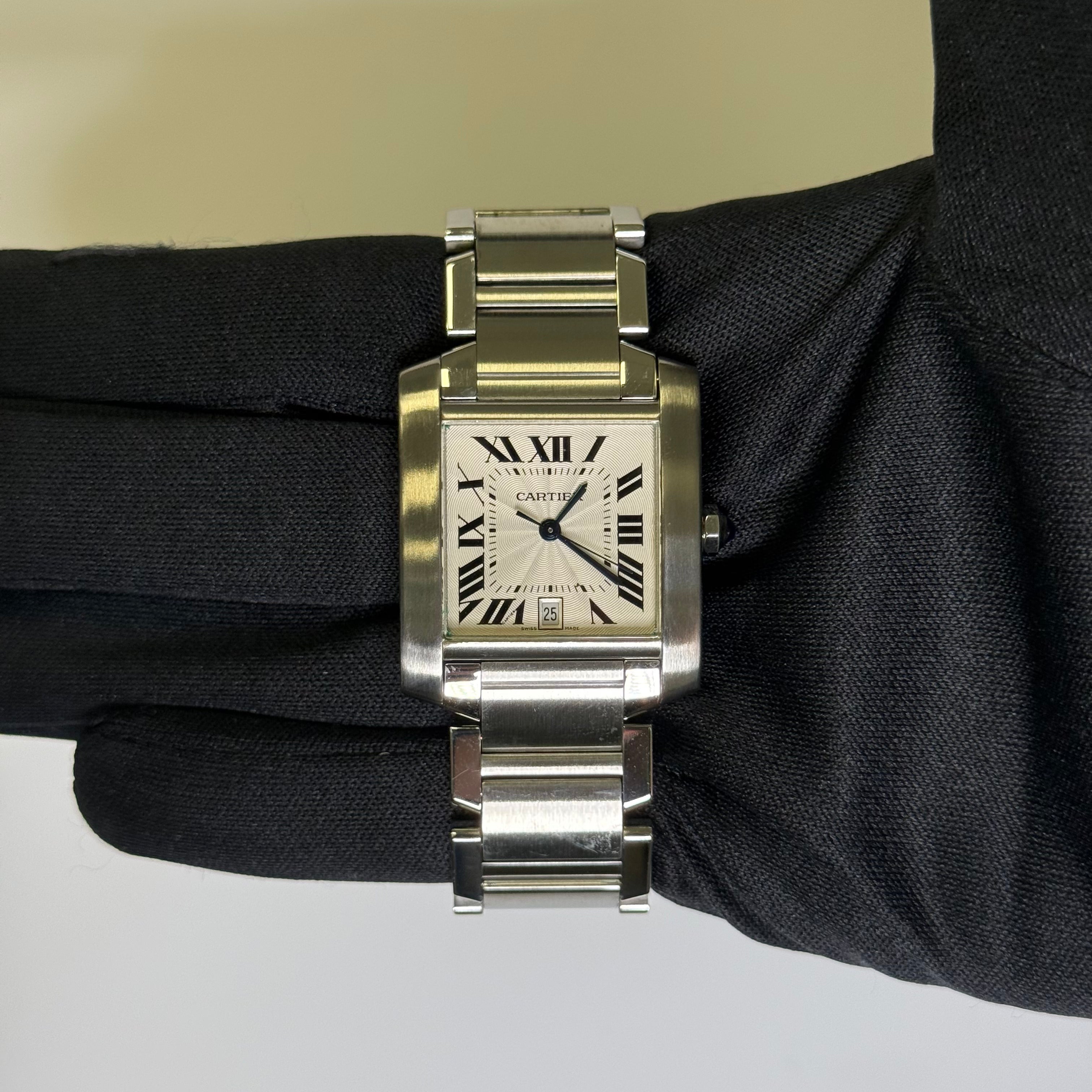 Cartier Tank 28mm White Dial Watch Ref# W51002Q3