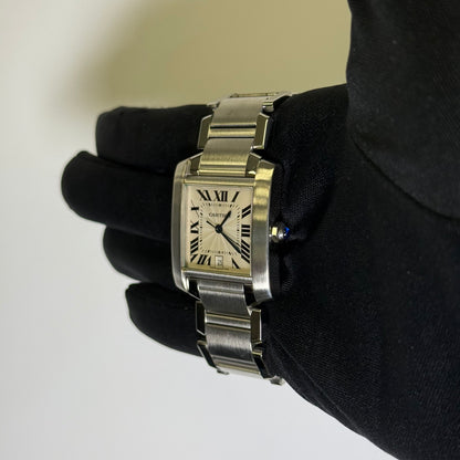 Cartier Tank 28mm White Dial Watch Ref# W51002Q3