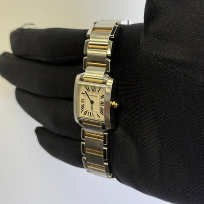 Cartier Tank 20mm White Dial Watch Ref# W51007Q4