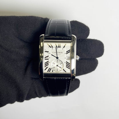Cartier Tank MC Large 44mm Silver Dial Watch Ref # W5330003