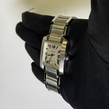 Cartier Tank 28mm White Dial Watch Ref# W51002Q3