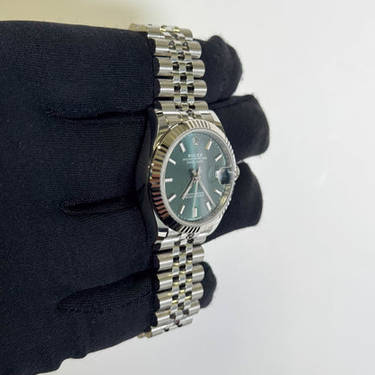 Rolex Datejust 31mm Green Stick Dial Watch Ref# 278274