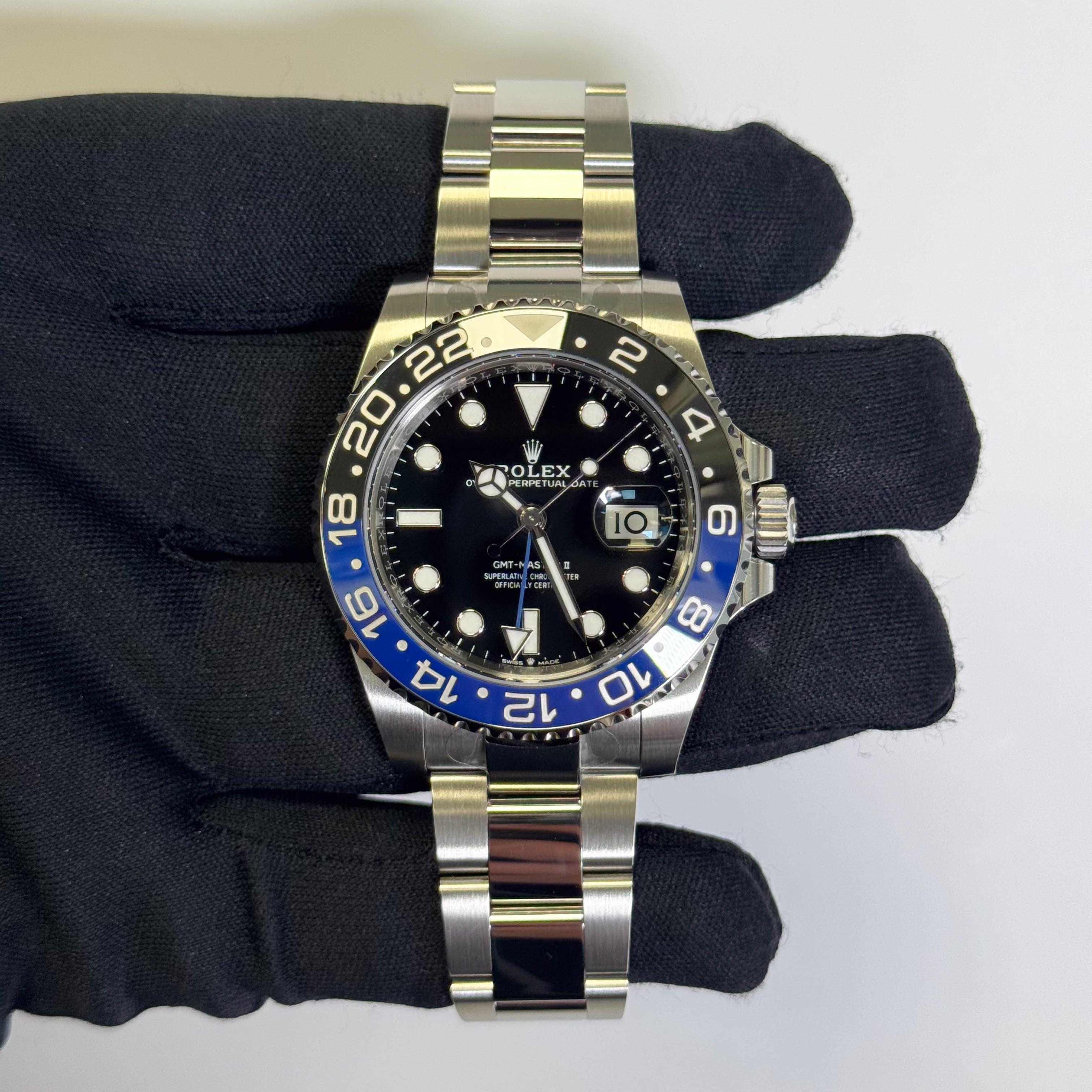 Rolex GMT-Master II 40mm Black Dot Dial Watch Ref# 126710BLNR