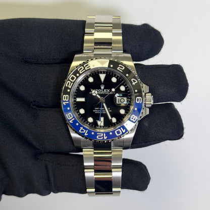 Rolex GMT-Master II 40mm Black Dot Dial Watch Ref# 126710BLNR