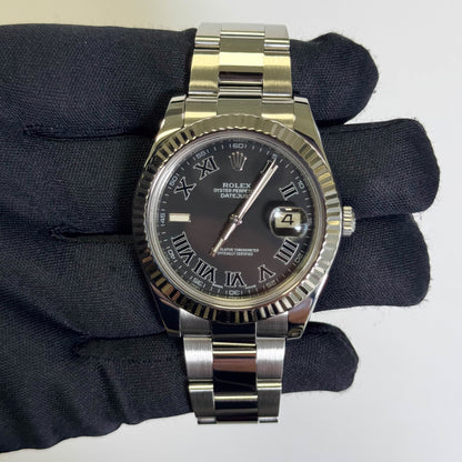 Rolex Datejust 41mm Dark Grey Dial Watch Ref# 116334