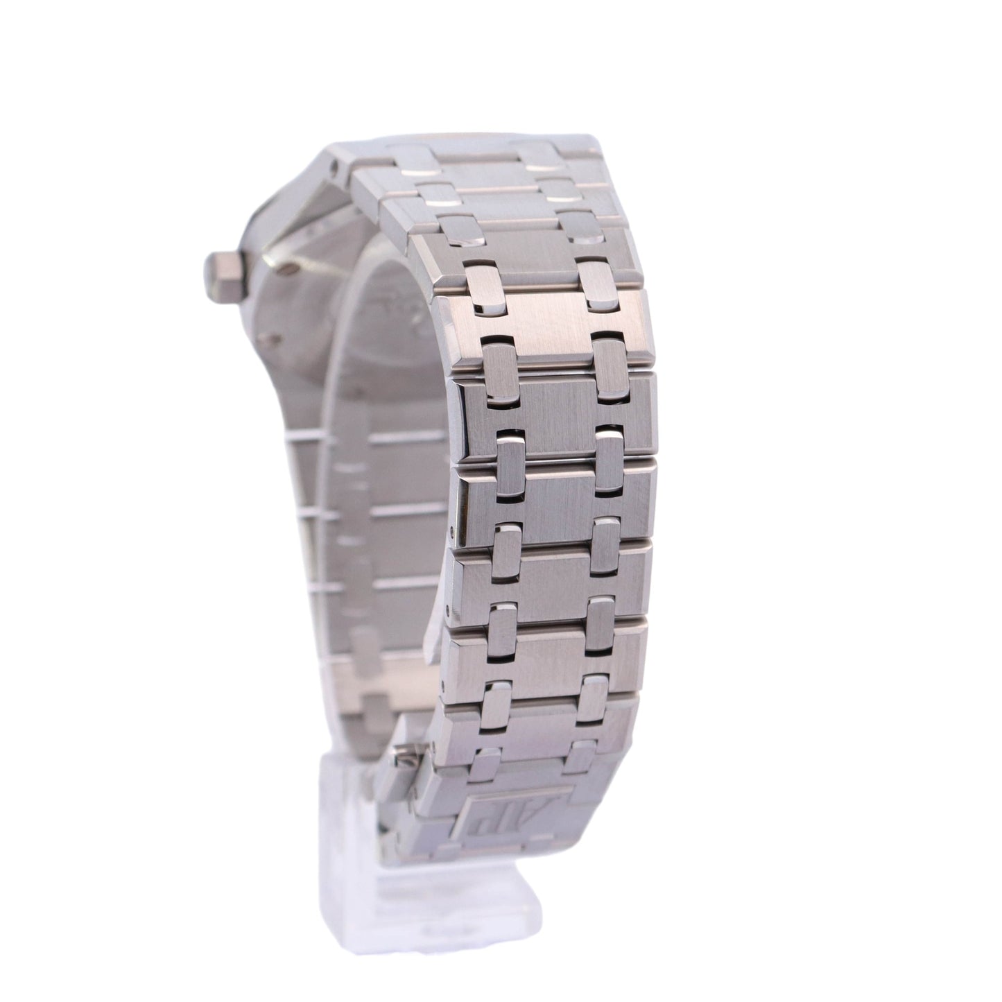 Audemars Piguet Ladies Royal Oak Stainless Steel 33mm Black Stick Dial Watch Reference #: 67650ST.OO.1261ST.01 - Happy Jewelers Fine Jewelry Lifetime Warranty