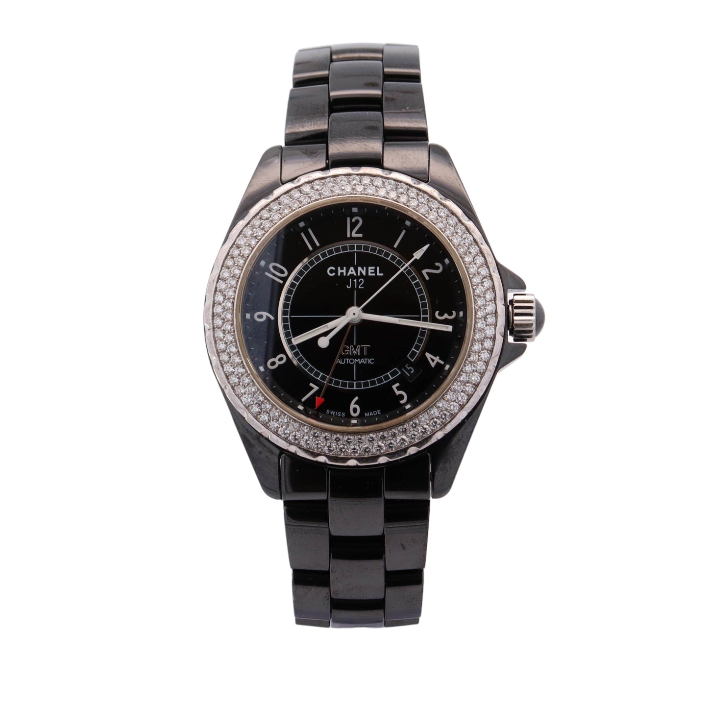 Chanel Black Ceramic Steel 41mm Black Arabic Dial Watch Reference#: H3101 - Happy Jewelers Fine Jewelry Lifetime Warranty