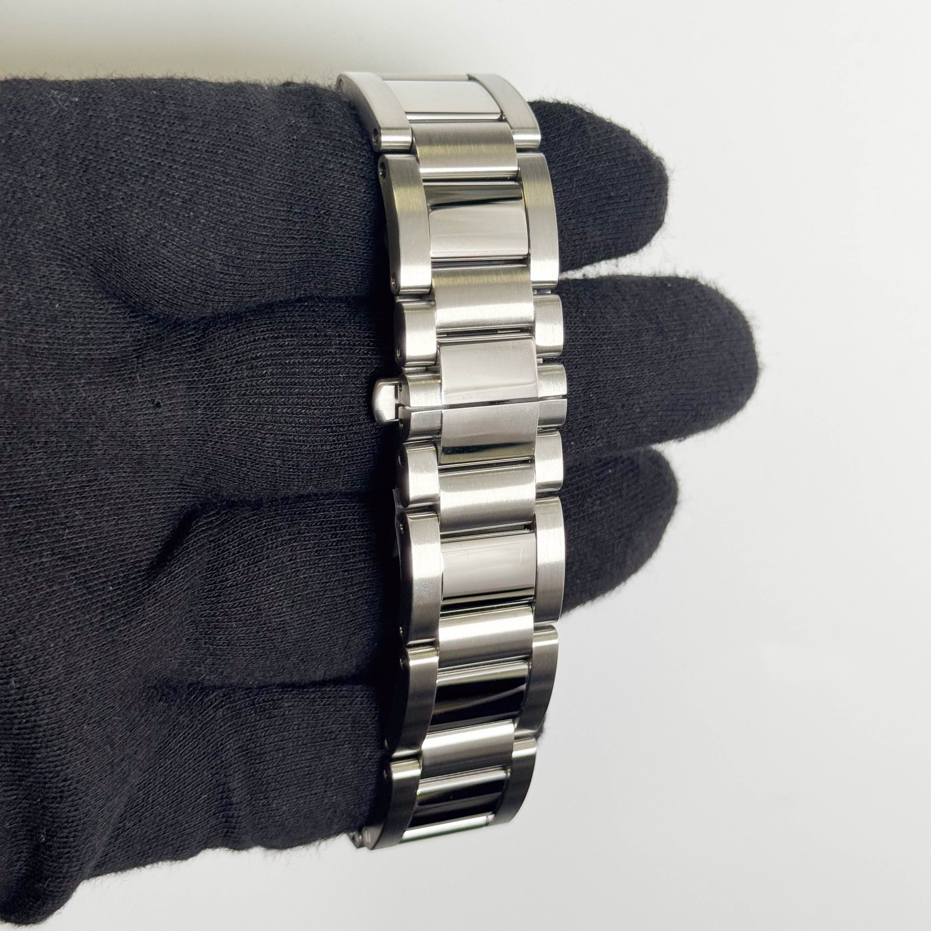Cartier Calibre De Stainless Steel 42mm Silver Roman Dial Watch Ref# W7100015