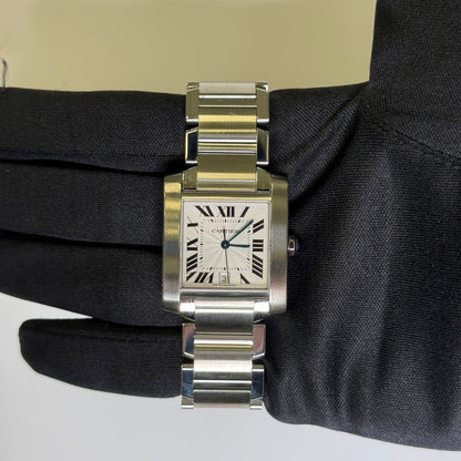 Cartier Tank 28mm White Dial Watch Ref# W51002Q3