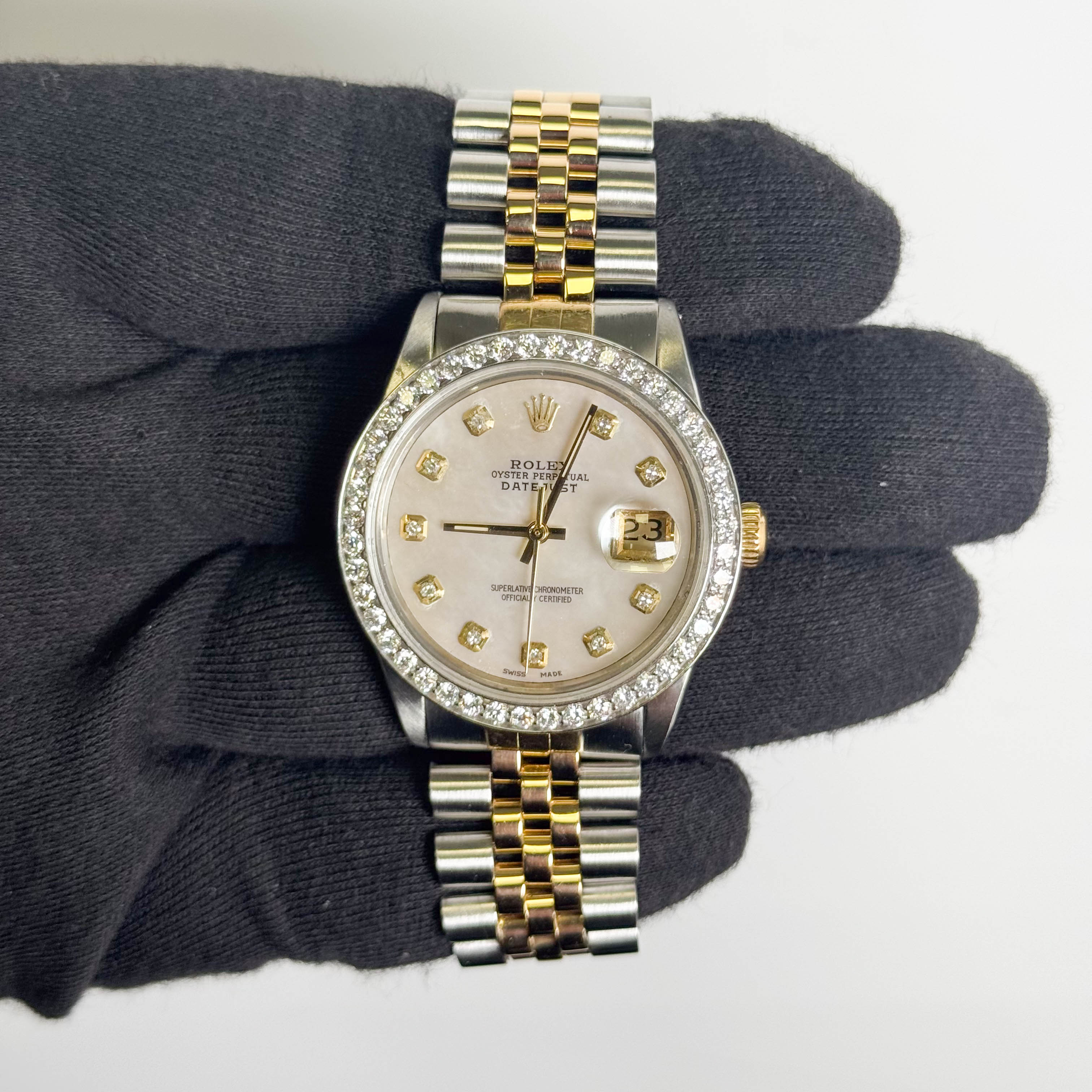 Rolex Datejust 36mm MOP Dial Watch Ref# 16233