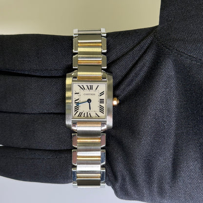 Cartier Tank 20mm White Dial Watch Ref# W51007Q4