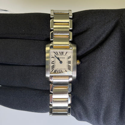 Cartier Tank 20mm White Dial Watch Ref# W51007Q4