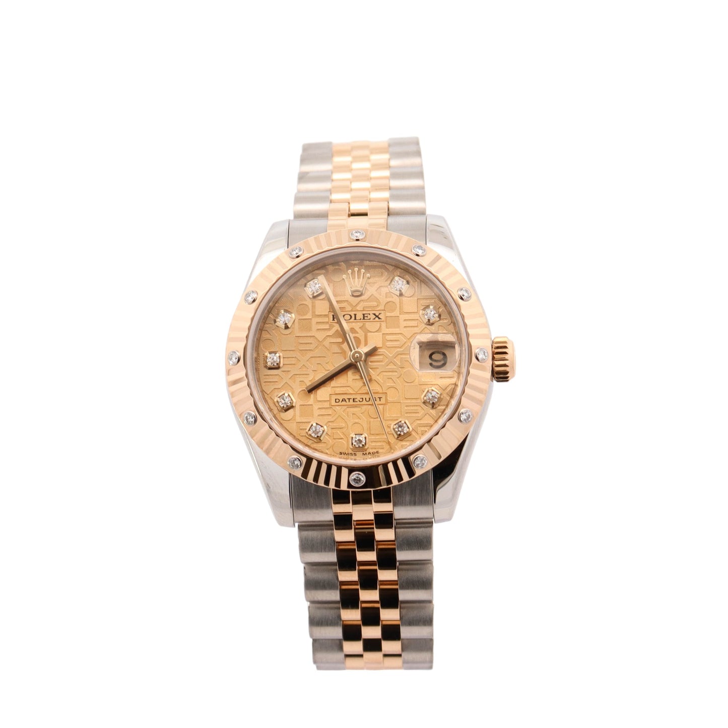 Rolex Ladies Datejust 31mm FACTORY Two Tone Champagne Diamond Dial Watch Reference #: 178313 - Happy Jewelers Fine Jewelry Lifetime Warranty