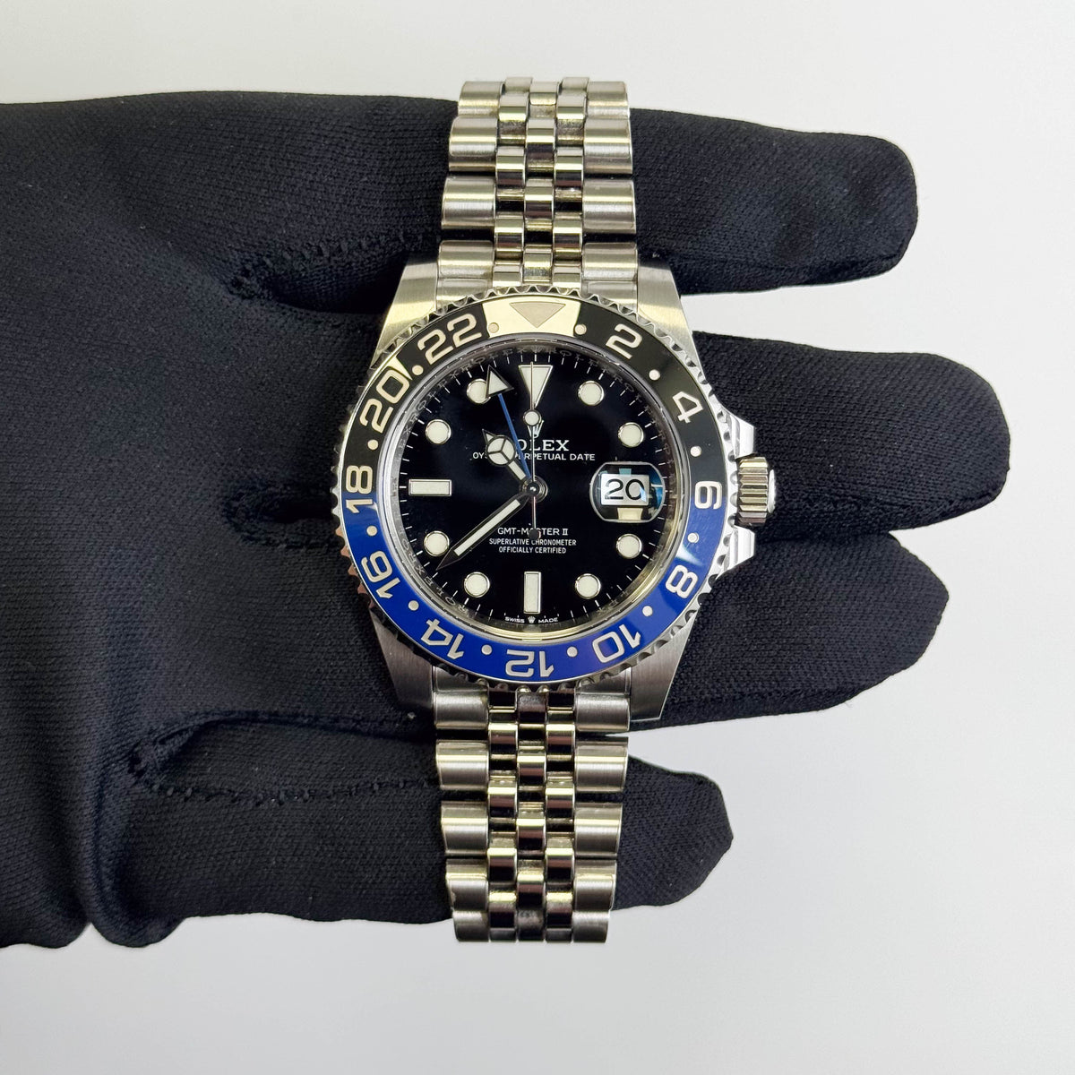 Rolex GMT-Master II "Batgirl" 40mm Black Dial Watch Ref# 126710BLNR