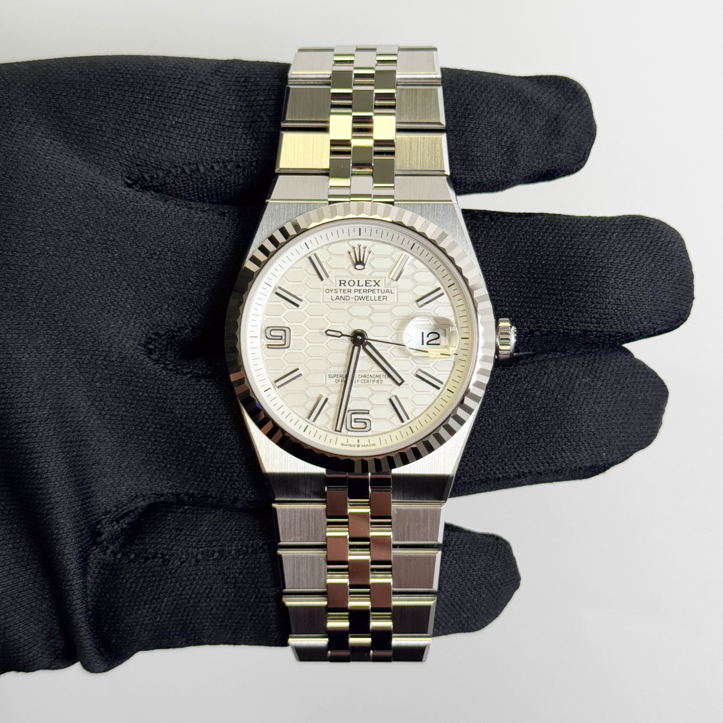 Rolex Land-Dweller 40mm White Dial Watch Ref# 127334 – Happy Jewelers