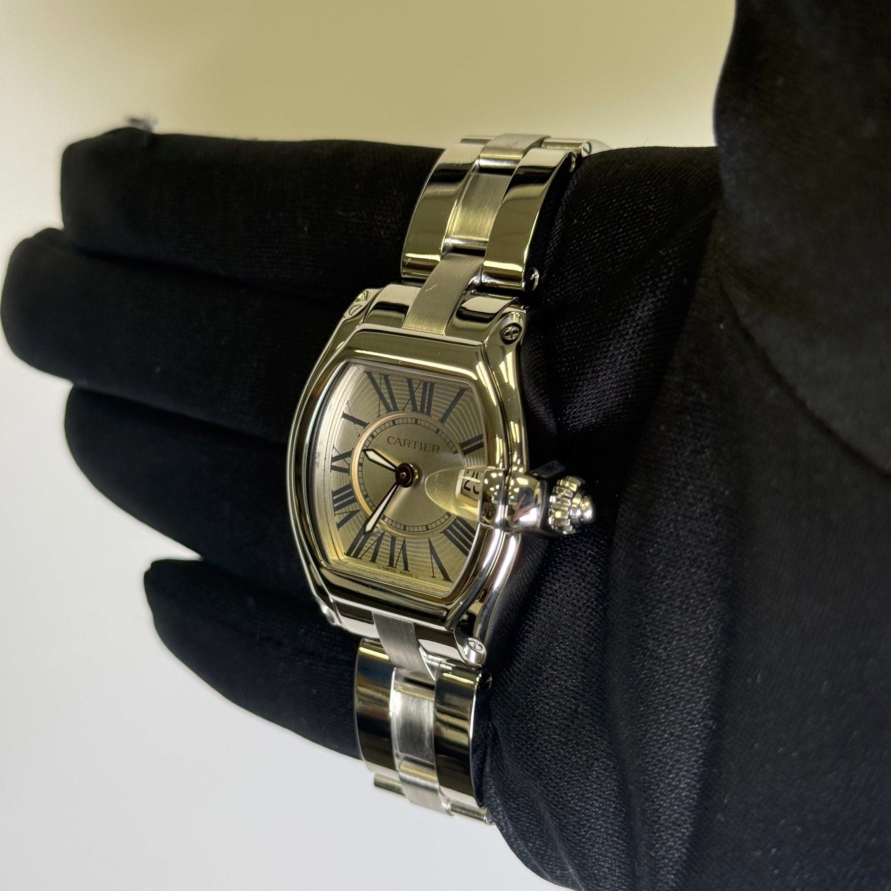 Cartier Roadster 31mm Silver Dial Watch Ref# W62016V3