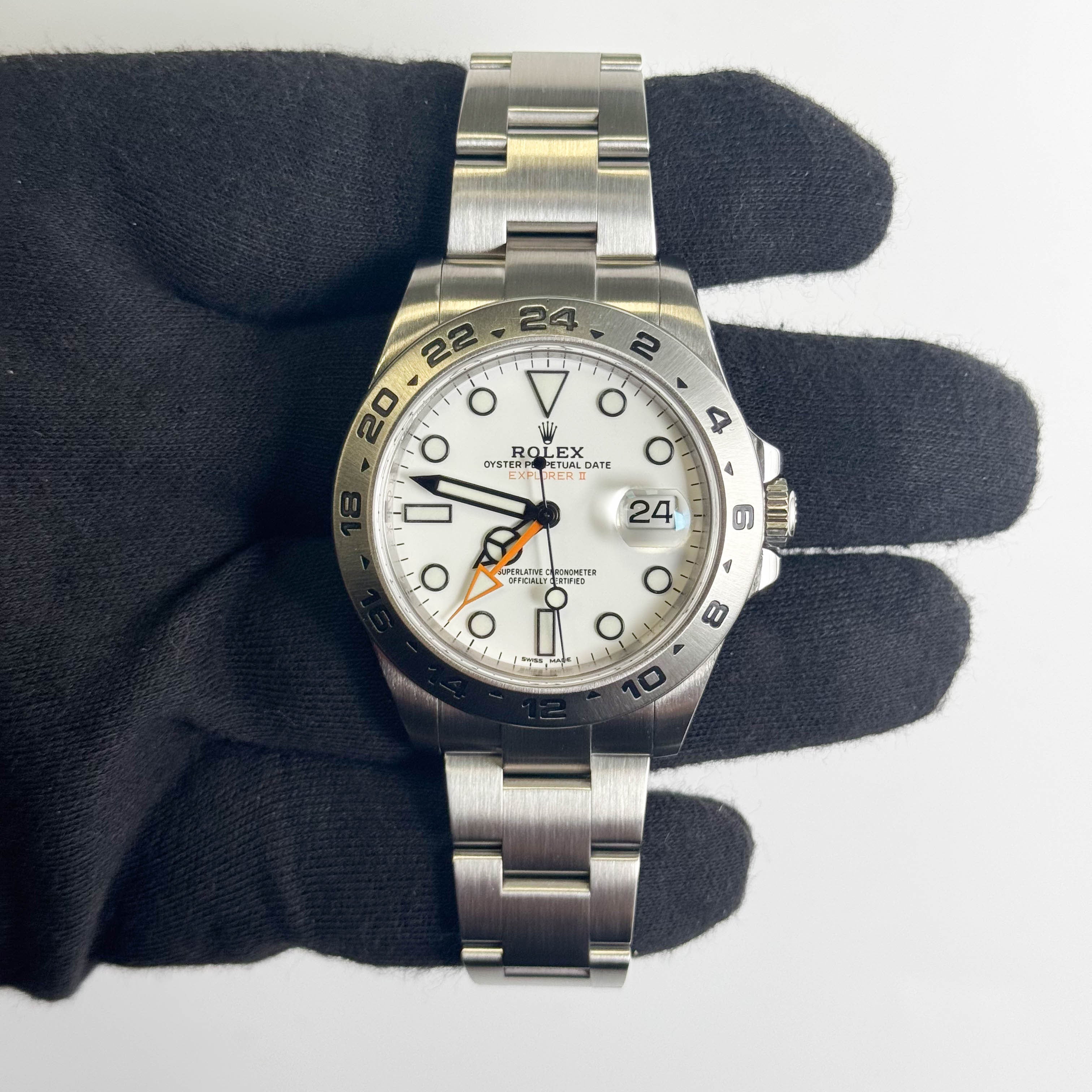 Rolex Explorer II 42mm White Dial Watch Ref# 216570