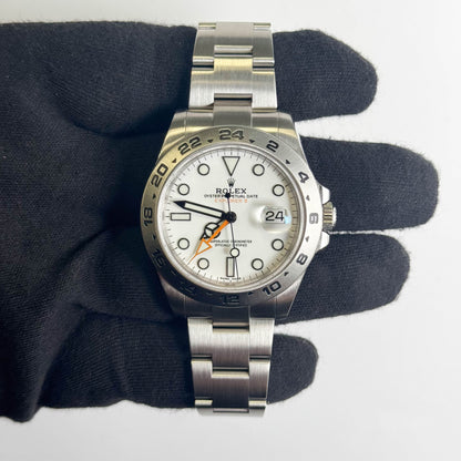 Rolex Explorer II 42mm White Dial Watch Ref# 216570
