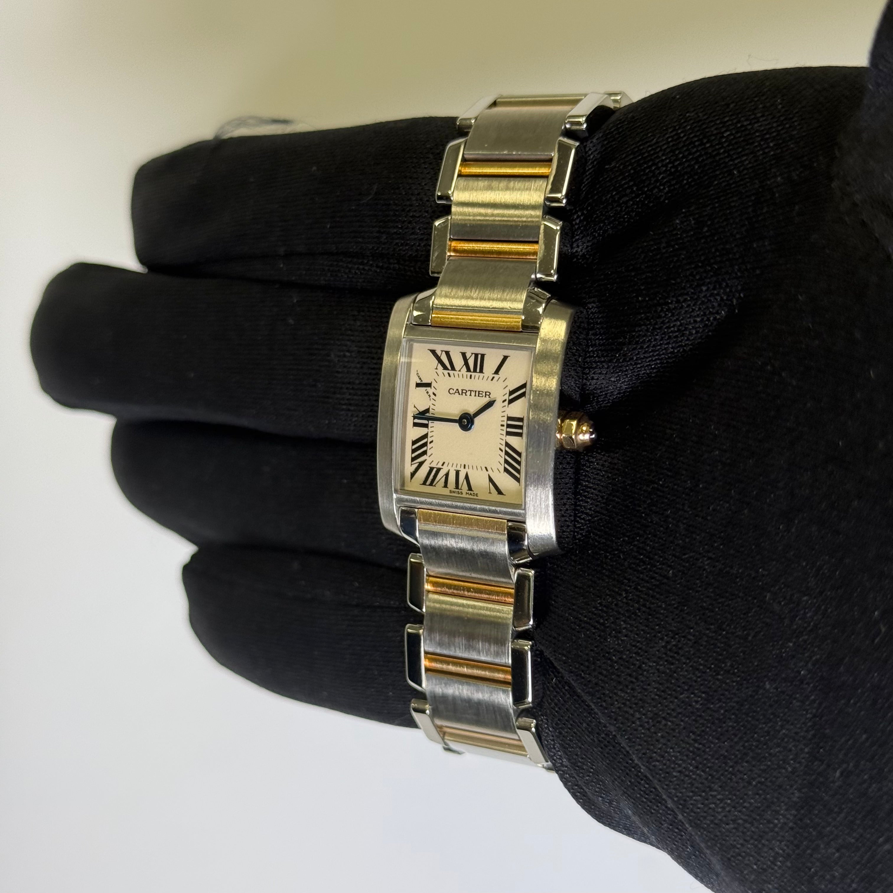 Cartier Tank 20mm White Dial Watch Ref# W51007Q4