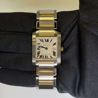 Cartier Tank 25mm White Dial Watch Ref# W51012Q4