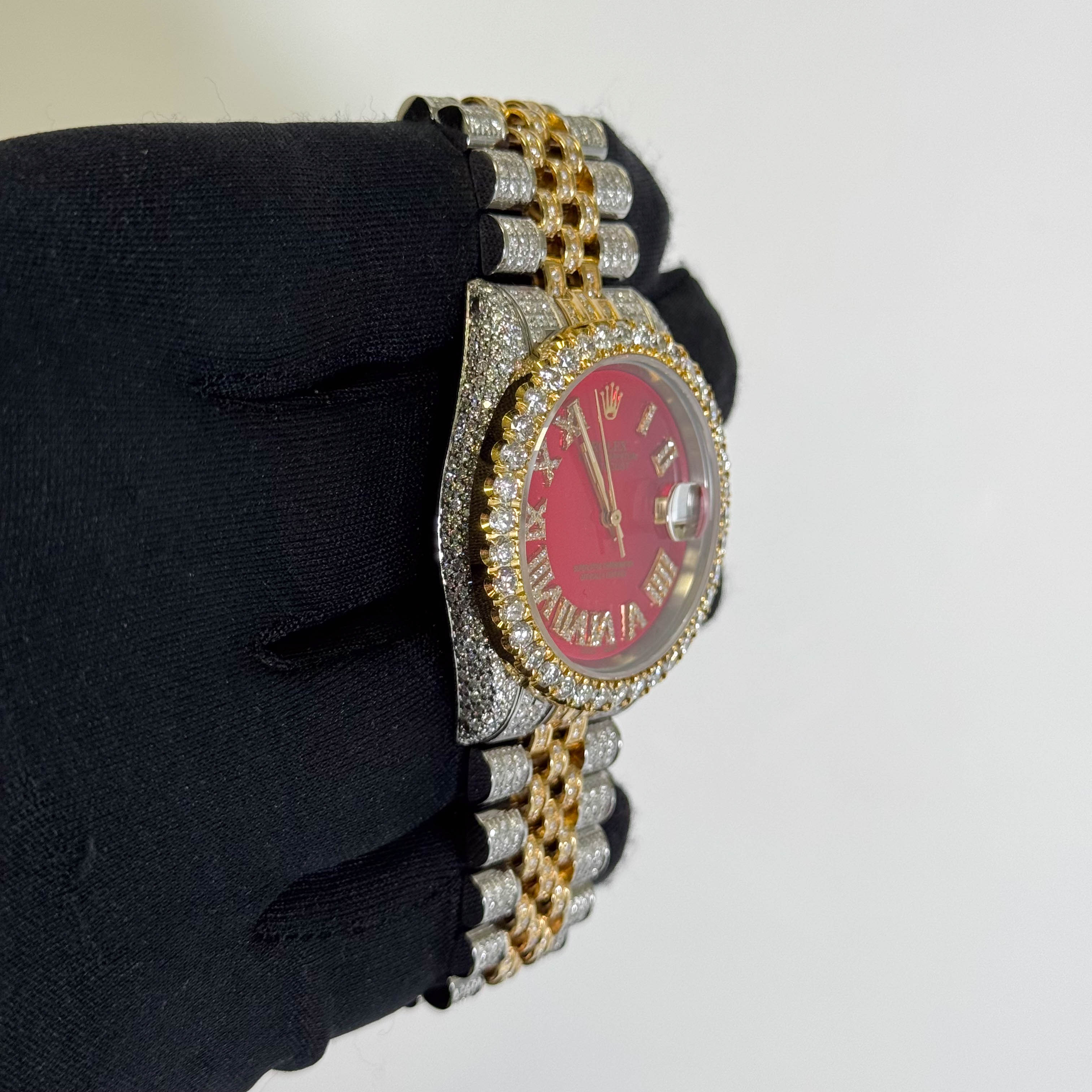 Rolex Datejust 36mm Red Stick Dial Watch Ref# 16233