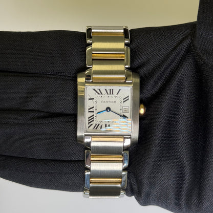 Cartier Tank 25mm White Dial Watch Ref# W51012Q4