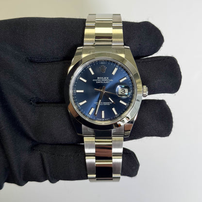 Rolex Datejust 41mm Blue Dial Watch Ref# 126300