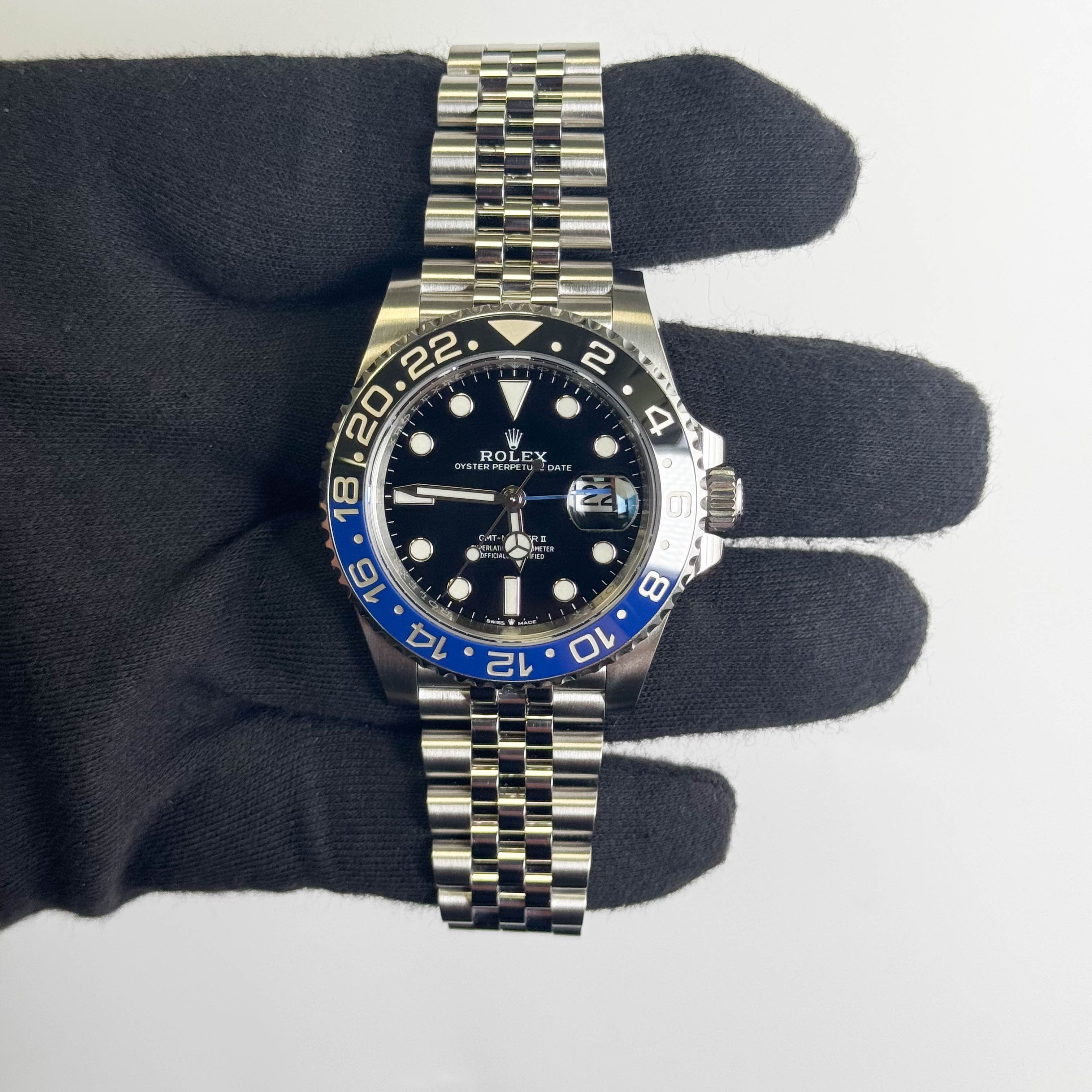 Rolex GMT-Master II "Batgirl" 40mm Black Dial Watch Ref# 126710BLNR