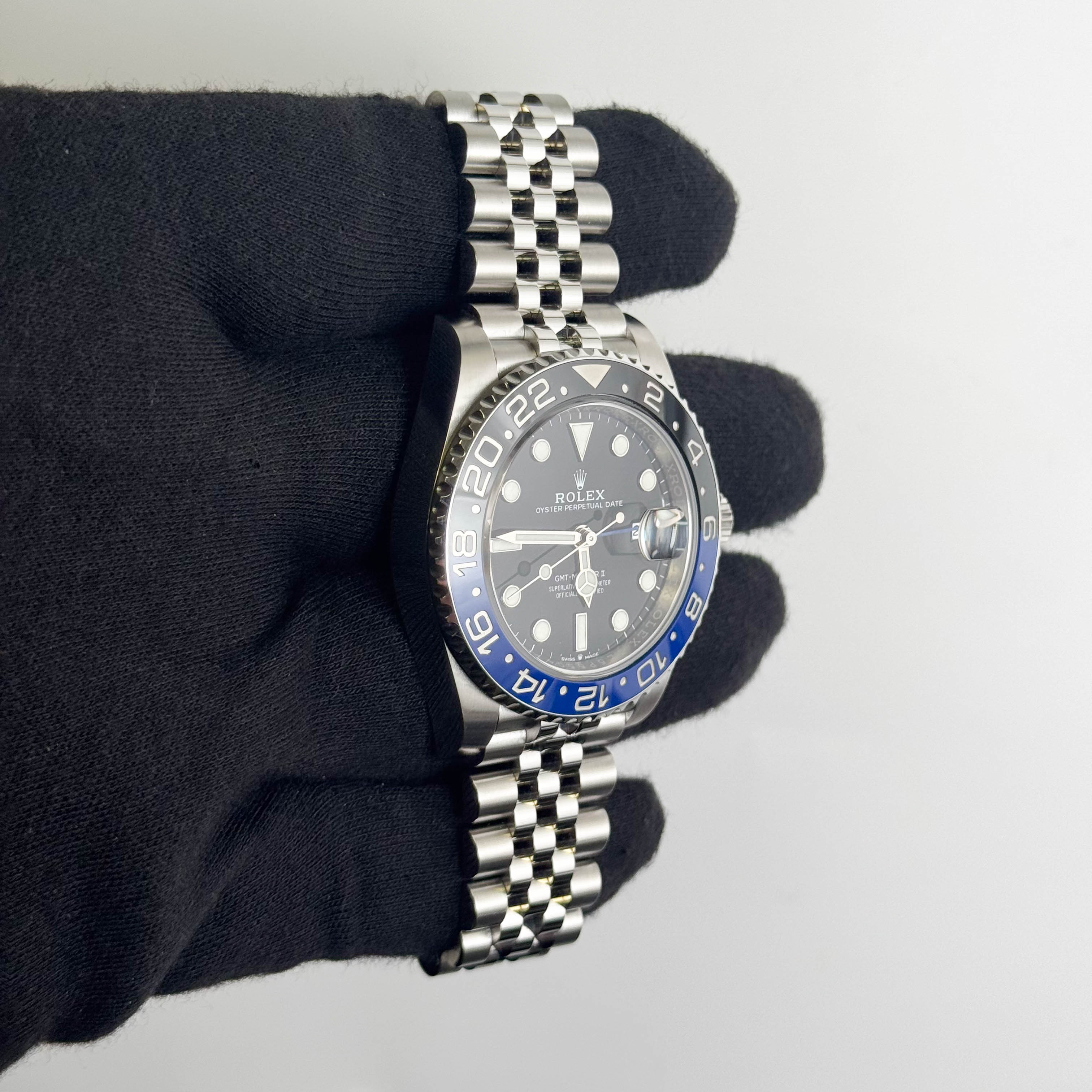 Rolex GMT-Master II "Batgirl" 40mm Black Dial Watch Ref# 126710BLNR