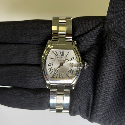 Cartier Roadster 31mm Silver Dial Watch Ref# W62016V3