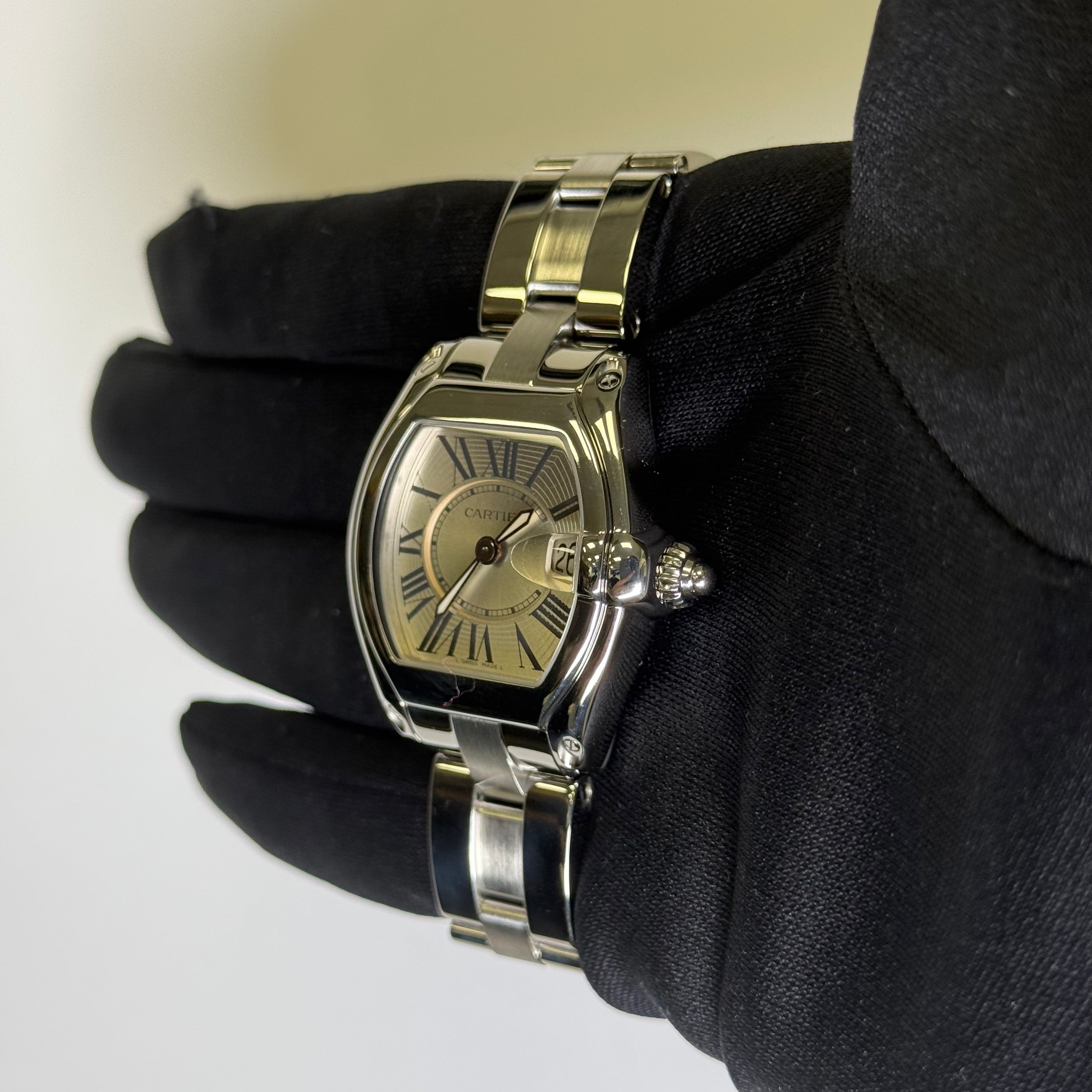 Cartier Roadster 31mm Silver Dial Watch Ref# W62016V3