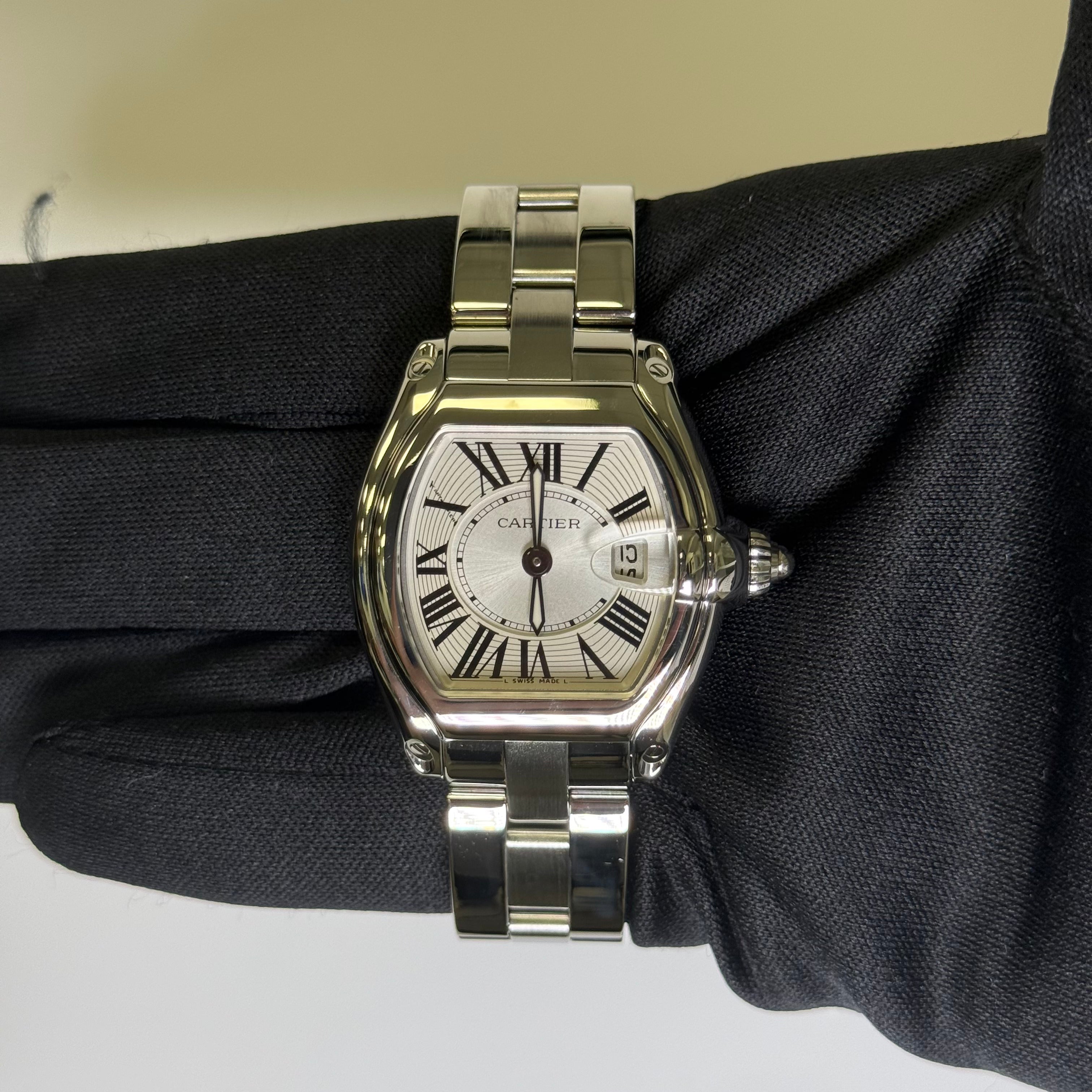 Cartier Roadster 31mm Silver Dial Watch Ref# W62016V3