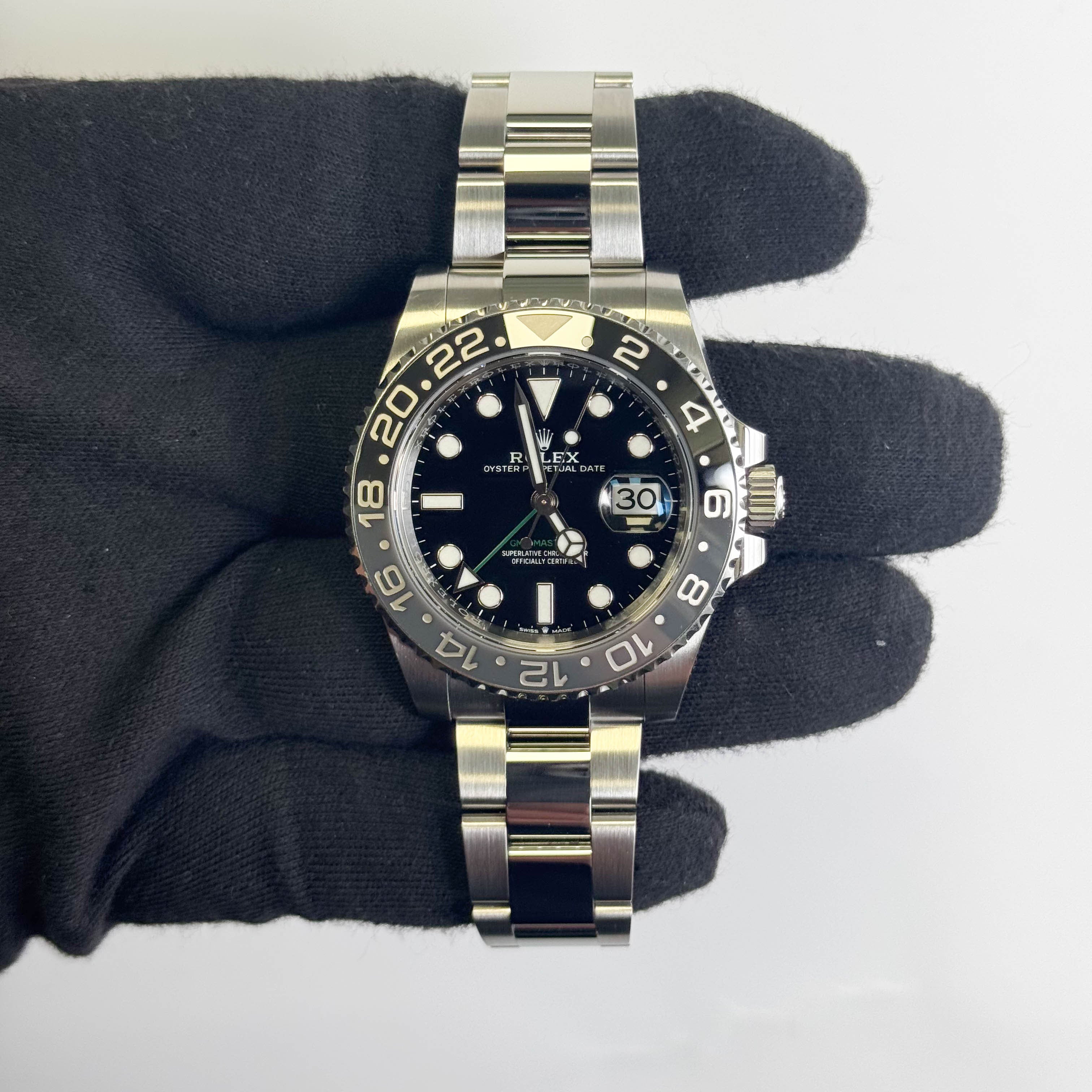 Rolex GMT-Master II 40mm Black Dial Watch Ref# 126710GRNR