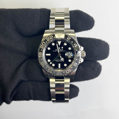 Rolex GMT-Master II 40mm Black Dial Watch Ref# 126710GRNR