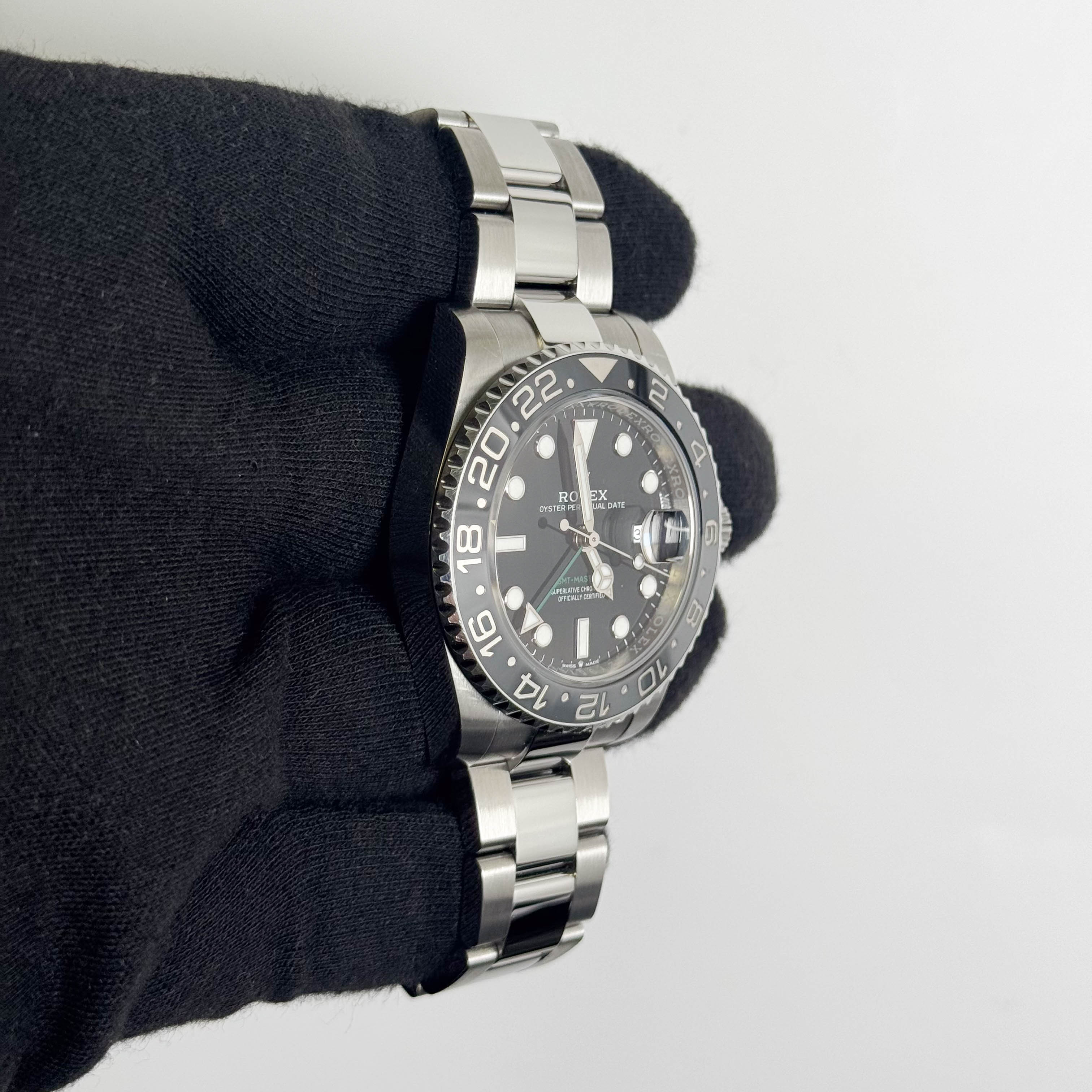 Rolex GMT-Master II 40mm Black Dial Watch Ref# 126710GRNR