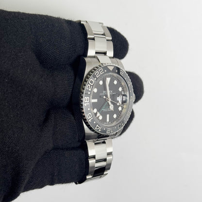 Rolex GMT-Master II 40mm Black Dial Watch Ref# 126710GRNR