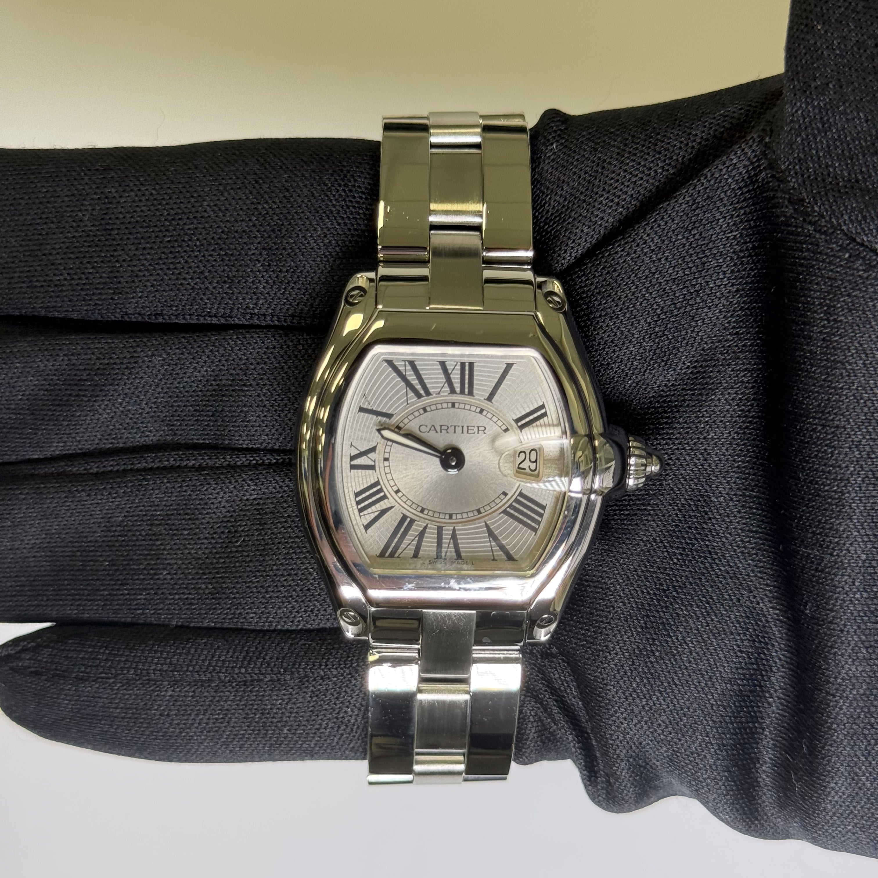 Cartier Roadster 31mm Silver Dial Watch Ref# W62016V3