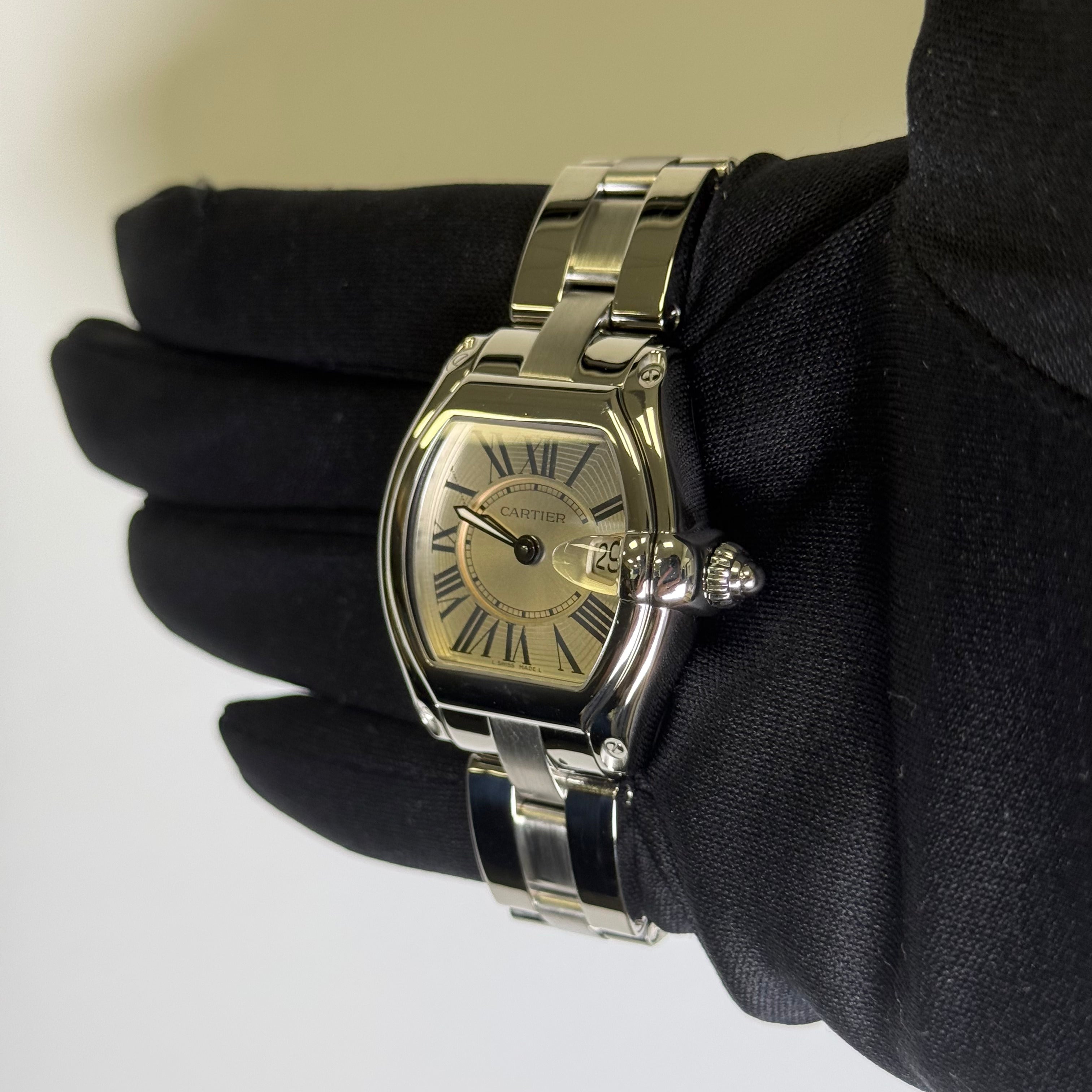 Cartier Roadster 31mm Silver Dial Watch Ref# W62016V3