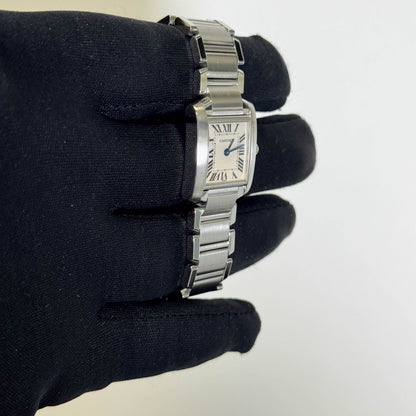Cartier Tank Stainless Steel 20mm Ivory Dial Watch Ref# W51008Q3 - Happy Jewelers Fine Jewelry Lifetime Warranty