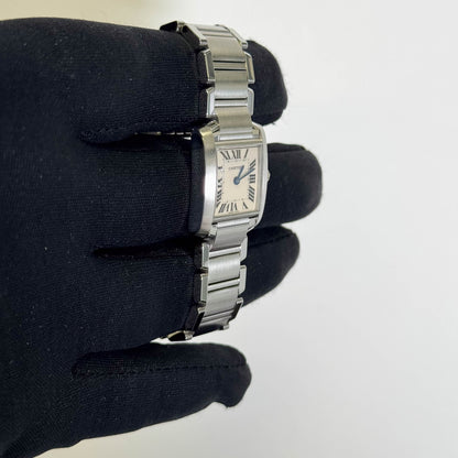 Cartier Tank Stainless Steel 20mm Ivory Dial Watch Ref# W51008Q3 - Happy Jewelers Fine Jewelry Lifetime Warranty