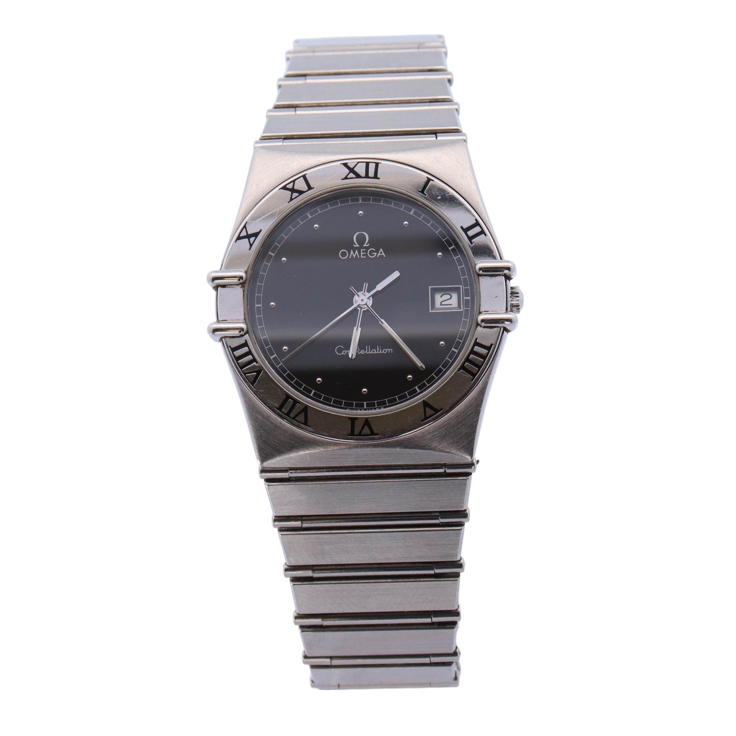 Omega Costellation Stainless Steel 32mm Black Dot Dial Watch Ref# 396.1070 - Happy Jewelers Fine Jewelry Lifetime Warranty