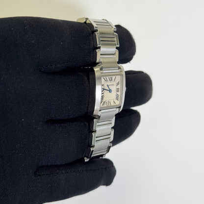 Cartier Tank Stainless Steel 20mm Ivory Dial Watch Ref# W51008Q3 - Happy Jewelers Fine Jewelry Lifetime Warranty