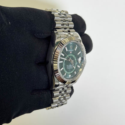 Rolex Sky-Dweller 42mm Green Dial Watch Ref# 336934 - Happy Jewelers Fine Jewelry Lifetime Warranty