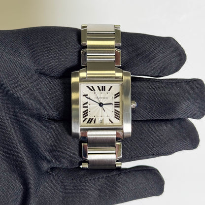 Cartier Tank 28mm White Dial Watch Ref# W51002Q3