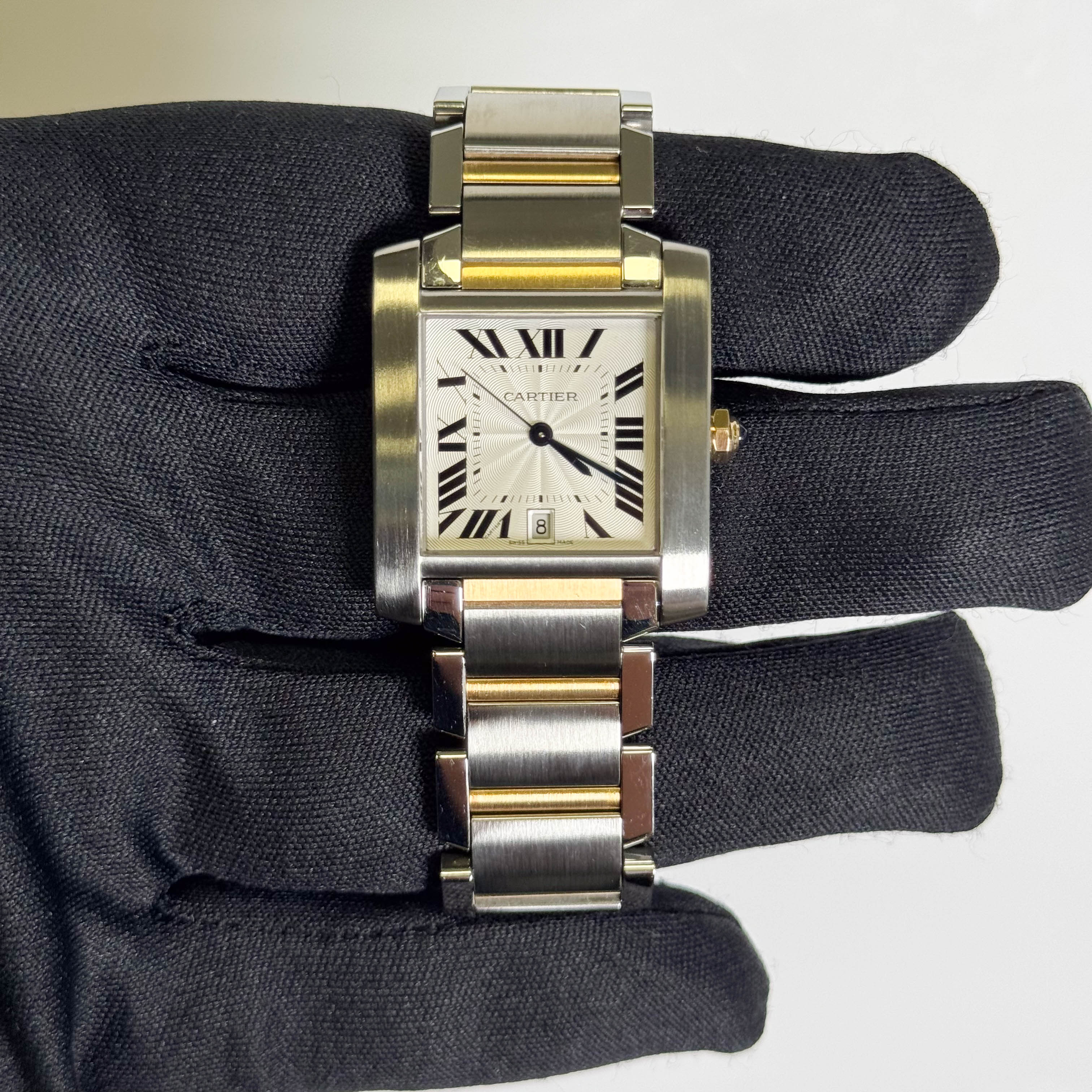 Cartier Tank Francaise 25mm Ivory Dial Watch Ref#W51005Q4