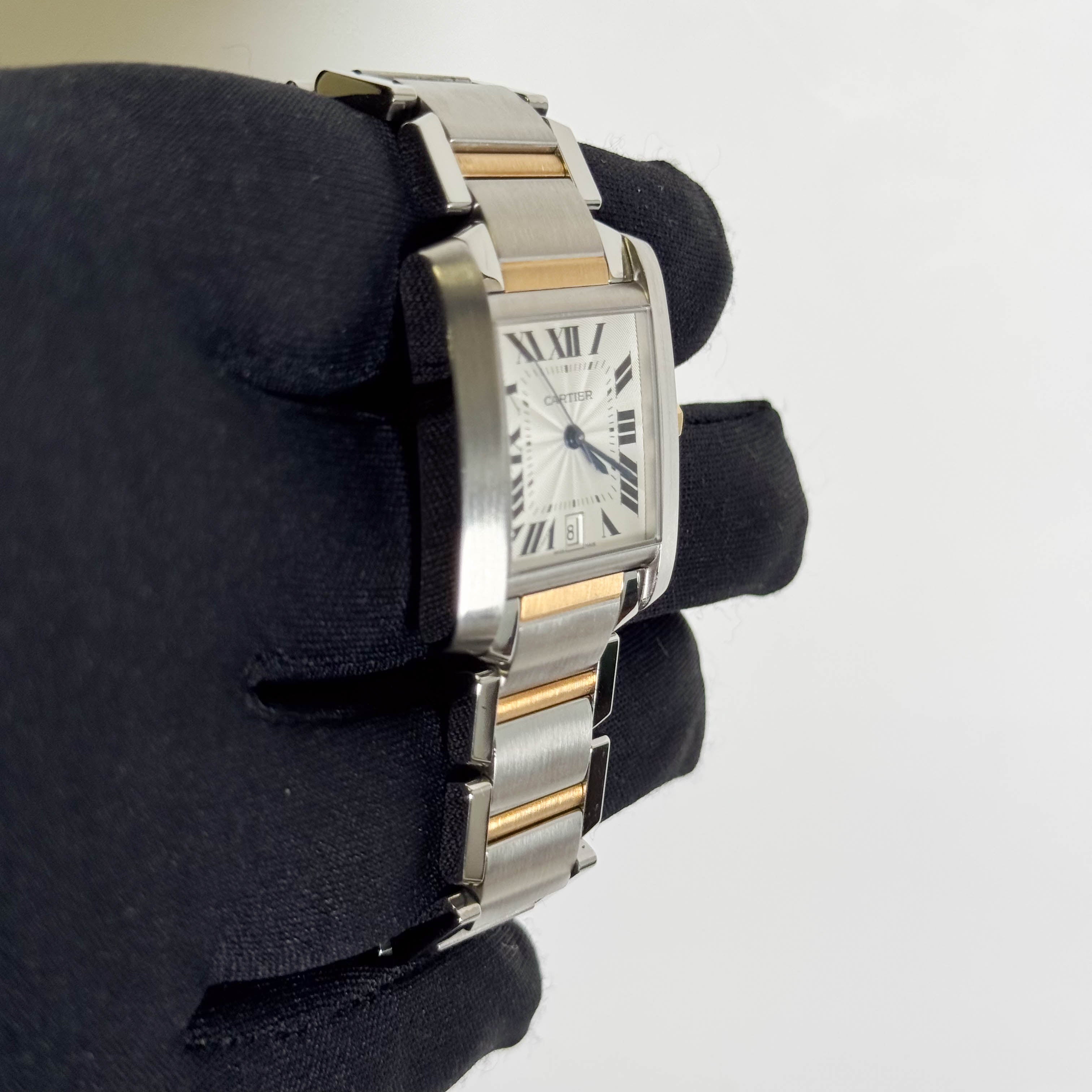 Cartier Tank Francaise 25mm Ivory Dial Watch Ref#W51005Q4